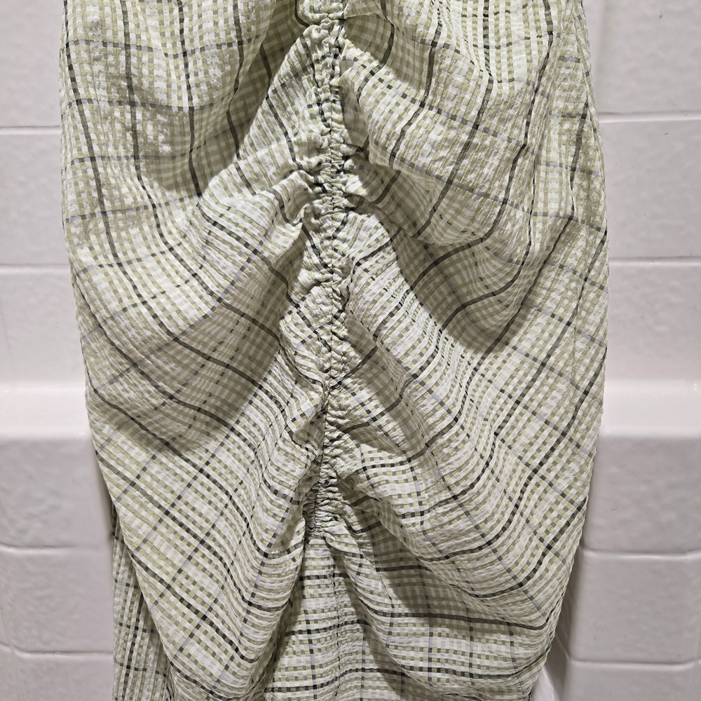 Cider Checked Patterned Ruched Midi Dress - Picture 3 of 10